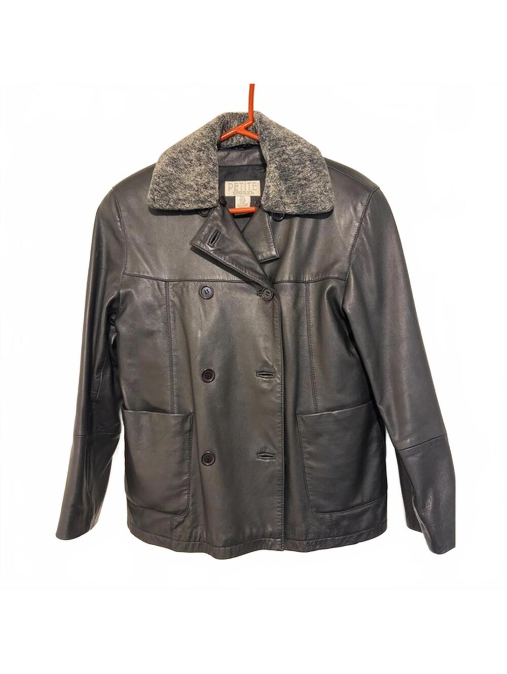 100% Genuine Leather Black Leather Women’s Jacket, Vintage